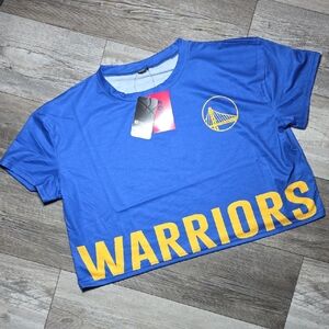 NBA | Golden State Warriors Cropped Boxy Graphic T-shirt Sz Lg *NWT